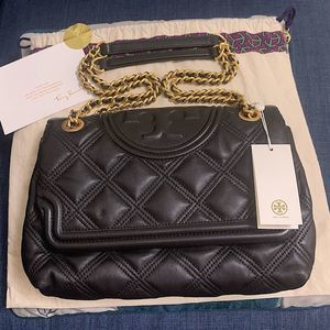 Tory Burch Women’s Fleming Soft Convertible Shoulder Bag Black 56716
